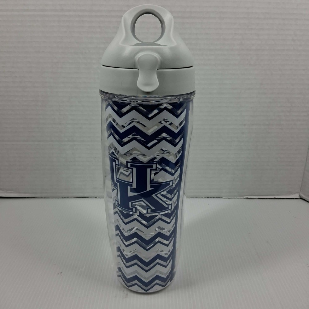 Tervis Kentucky Wildcats 24oz Water Bottle Blue Chevron Insulated Flip Top Lid